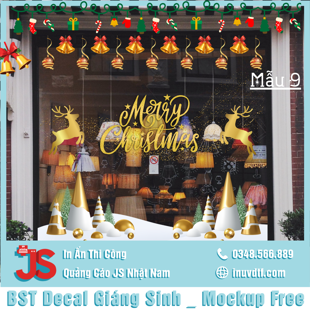 Dịch Vụ Trang Trí Decal Noel & Tết Trọn Gói Tại TP.HCM – Công Nghệ In UV Sắc Nét Đỉnh Cao